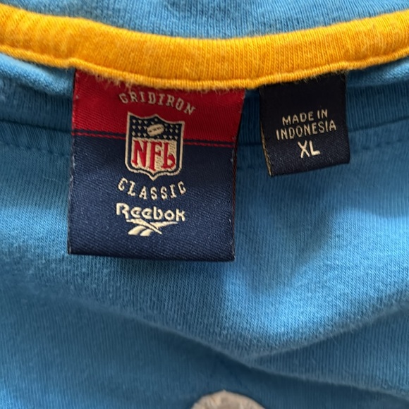 Reebok gridiron classic vintage Chargers long sleeve raglan - Picture 5 of 5